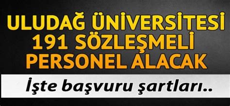 Uludağ üniversitesi personel alımı 2018